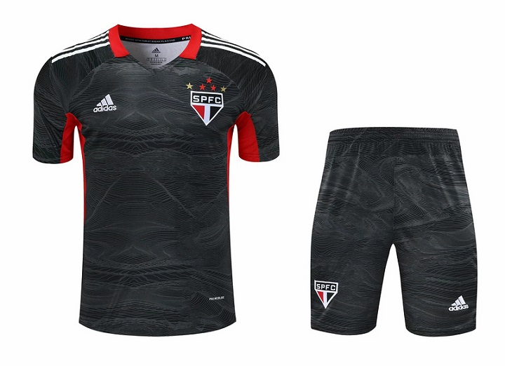 AAA Quality Sao Paulo 21/22 Black/Red Training Kit Jerseys